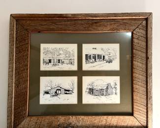 #44 4 Pen and Inks by Sally B Cobb 100 of 100 $175.00