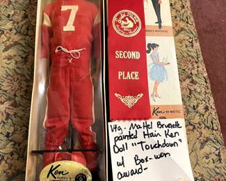 #150 Touchdown Ken, Brunette painted hair, NRFB $125.00
