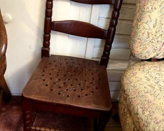 #53 Child's chair, wood $30.00