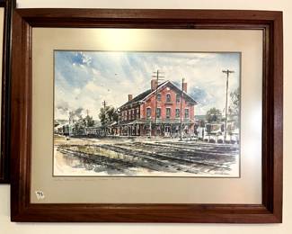 #42 Albert Lane Depot original watercolor, signed by Albert Lane 28x22 $800.00