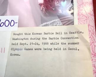 #99 Designer Barbie #6815 NRFB Mattel - young Korean Barbie Foreign Issue $600.00