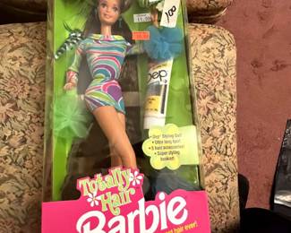 #100 Totally Hair Barbie, NRFB $120.00