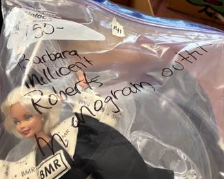 #141 Barbara Millicent Roberts in monogram outfit, no box $150.00