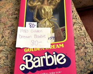 #159 1980 Golden Dream Barbie, NRFB $80.00