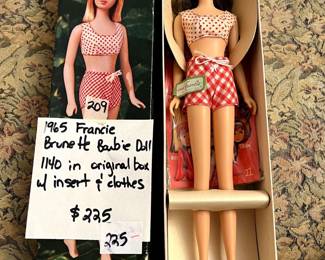 #209 1965 Francie Brunette #1140, NRFB $225.00