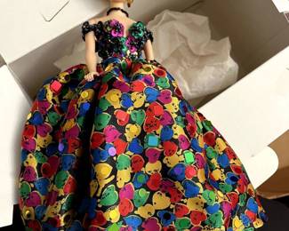 #178 Mao Designs Custom Heart Gown for Barbies w/doll $75.00