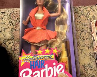 #128 Hollywood Hair Barbie NRFB $75.00
