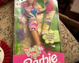 #167 1991 Totally Hair Barbie, NRFB $120.00