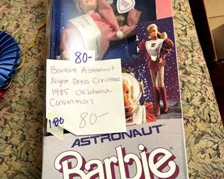 #186 1985 Barbie Astronaut Night Dress Christmas from Oklahoma Convention, NRFB $80.00