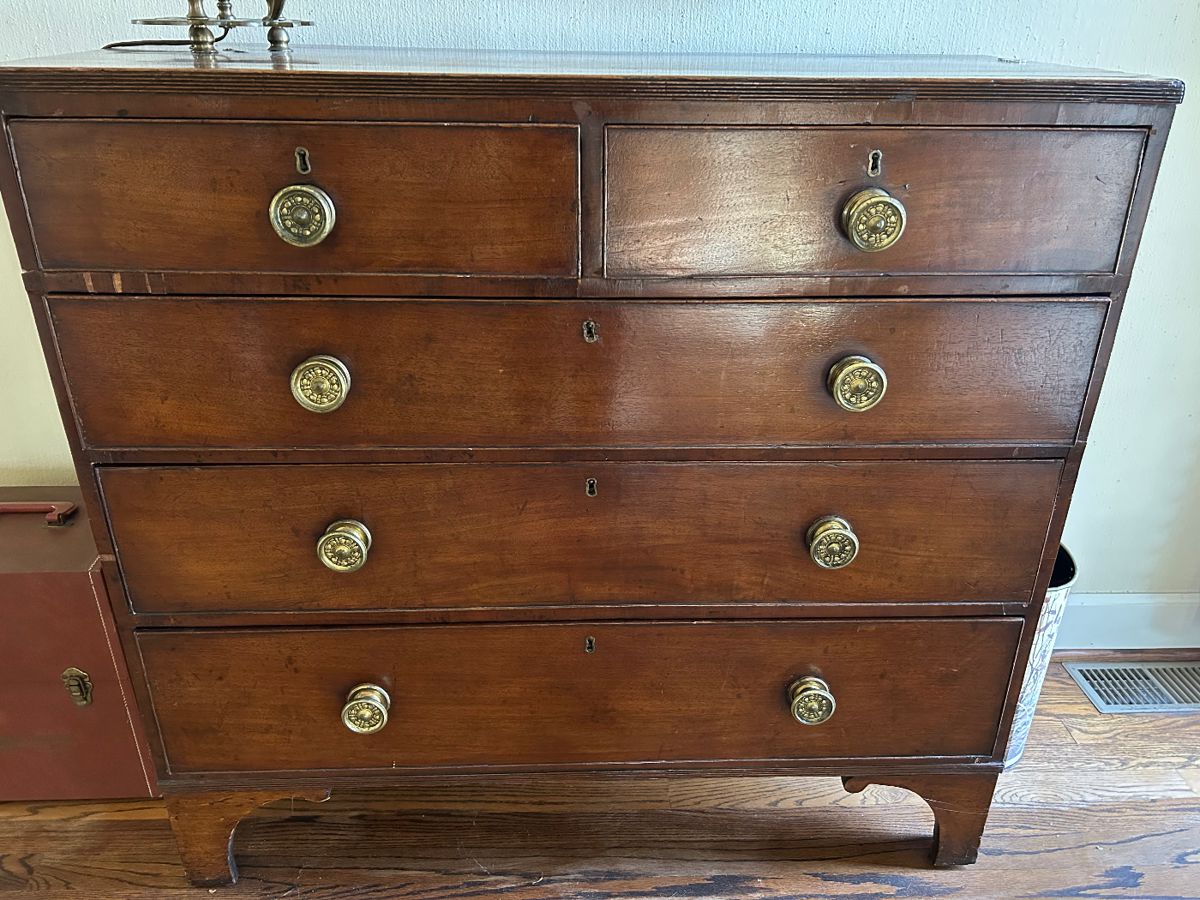 Lot#1 -$450 Foyer chest of drawers - 40"Hx42"Wx16-1/2"D