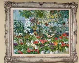 Lot #25 - 275 - Painting by Honey W. Kurlander. 31"x37-1/2" framed