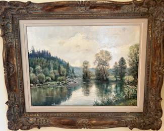 Lot #44 - $235 - H. Bauer painting. 17" x 21" framed