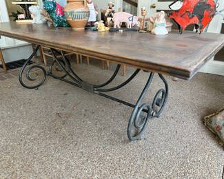 Lot #208 - $300 Dining Table 7'2"L x 3'6"W x 30"H. very heavy!