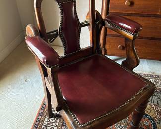 Lot #66 - $425 Antique dental chair. Head rest and back adjust 