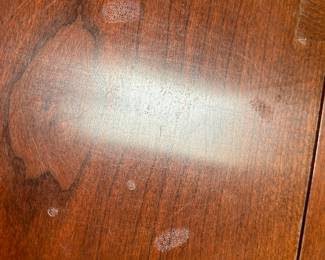 Lot #14 . Some blemishes in the finish on top of the Stickley table