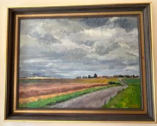 Lot #29 - $295 -R. Cazanove (Rene ?) painting 29"x36" framed