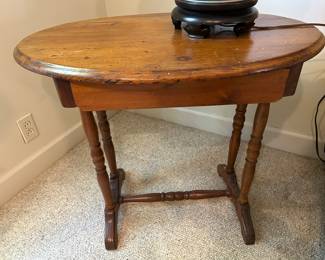 Lot #86 - $195 Oval table with 1 drawer 30"x19-1/2"x 26-1/2"H