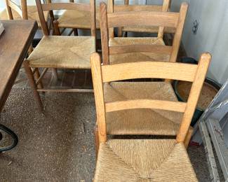 Lot #212 - $45 each -10 Ladderback chairs