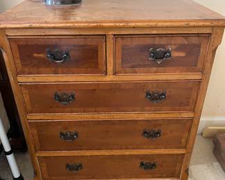 Lot #28 - 225 -Small Pine chest. 29"Hx24"Wx15"D. Some marks on the top