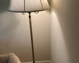 Lot #75  - $75 brass floor lamp 57"H 4 light
