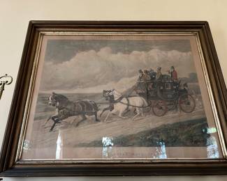 Lot # 47 -$150  Herring's Sketches on the Road. No.3 The Royal Mail Coach. Engraved by T.W. Huffam