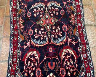Lot #221 - $195 Blue Sarouk wool rug 2'3"x3'9"