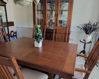 Purchased in 2001, solid wood dining set in pristine condition. 