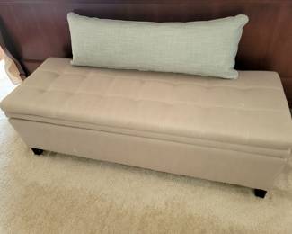 Beige Storage Ottoman - reduced to $50