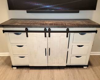 Farmhouse Console table/buffet/dresser with distressed finish.  reduced to $300. 60w x 18d x 35.5h