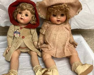 FTM206 Two Large Vintage Dolls