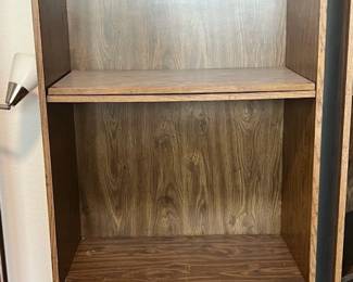 FTM035 Tall Brown Pressed Wood Shelf With Bottom Cabinet Space