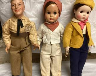 FTM209 Three Vintage Male Dolls