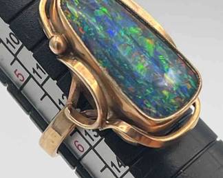 FTM109-6ct Opal Ring 10k Gold