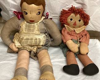 FTM207 Vintage Raggedy Andy & Girl Doll