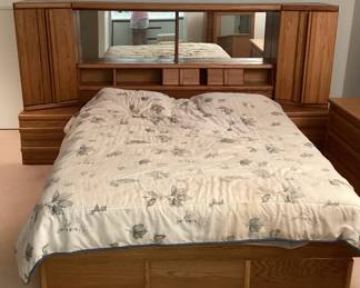 FTM203 Wooden Bed Frame, Headboard & Queen Size Mattress Set