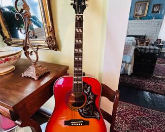 REDUCED $600 ~ EPIPHONE HUMMINGBIRD ACOUSTIC GUITAR serial 311560166, EUC, INCLUDES HARD CASE.  (To purchase or inquire about this item, please text 470.370.0348.)