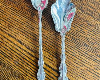 $60 ~ STRASBOURG ICED TEA SPOON & SUGAR SPOON, STERLING. EUC (To purchase or inquire about this item, please text 470.370.0348.)