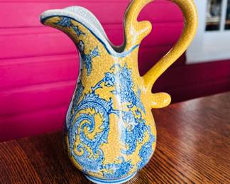 $14 ~ STONEWARE PITCHER, VGUC. (To purchase or inquire about this item, please text 470.370.0348.)