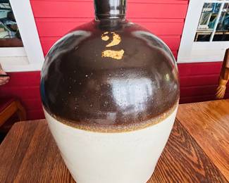 $40 ~ No 2 Stoneware Jug. Approximate measurements are 13" h x 9.5" w. (To purchase or inquire about this item, please text 470.370.0348.)