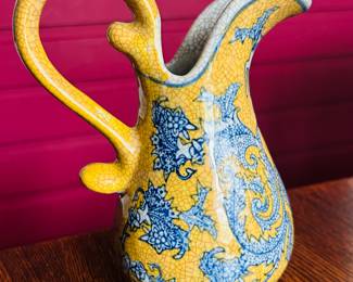 $14 ~ STONEWARE PITCHER, VGUC. (To purchase or inquire about this item, please text 470.370.0348.)