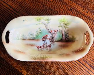 $24 ~ ROYAL BAYREUTH BOWL HUNT SCENE, BAVARIA, VGUC. Measures 8". (To purchase or inquire about this item, please text 470.370.0348.)