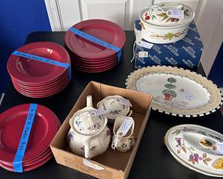 Pier 1 plates, Wedgwood, Vintage Italian platters