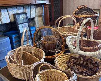 Wicker baskets of all shapes and sizes
