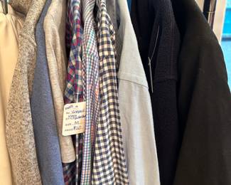 Mens and boys shirts and jackets, including Vineyard Vines and Patagonia