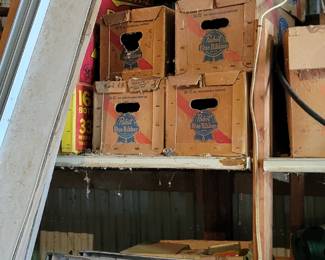 Vintage cardboard beer boxes