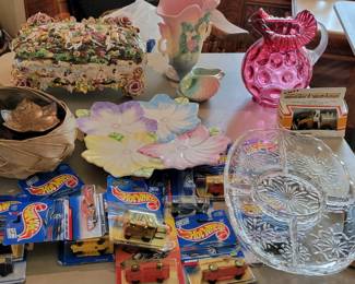 Hot wheels.  Most still in packaging