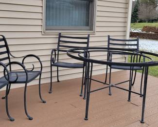 Outdoor furniture  (chairs have cushions)