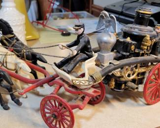Another cast iron piece - horses with fire wagon