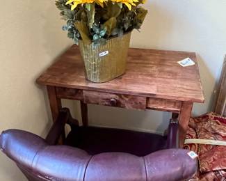 Wood desk with drawer 200, 2 chairs 100 each