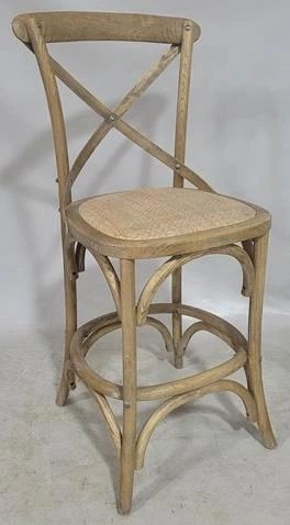 8065 - Bentwood X back counter stool 42 x 18 x 17 seat height 27"
